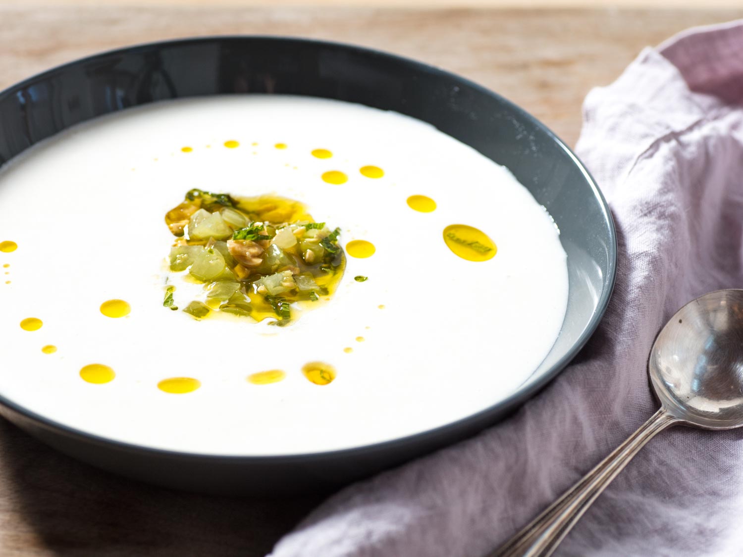 Ajo Blanco (Spanish Chilled Bread and Almond Soup)