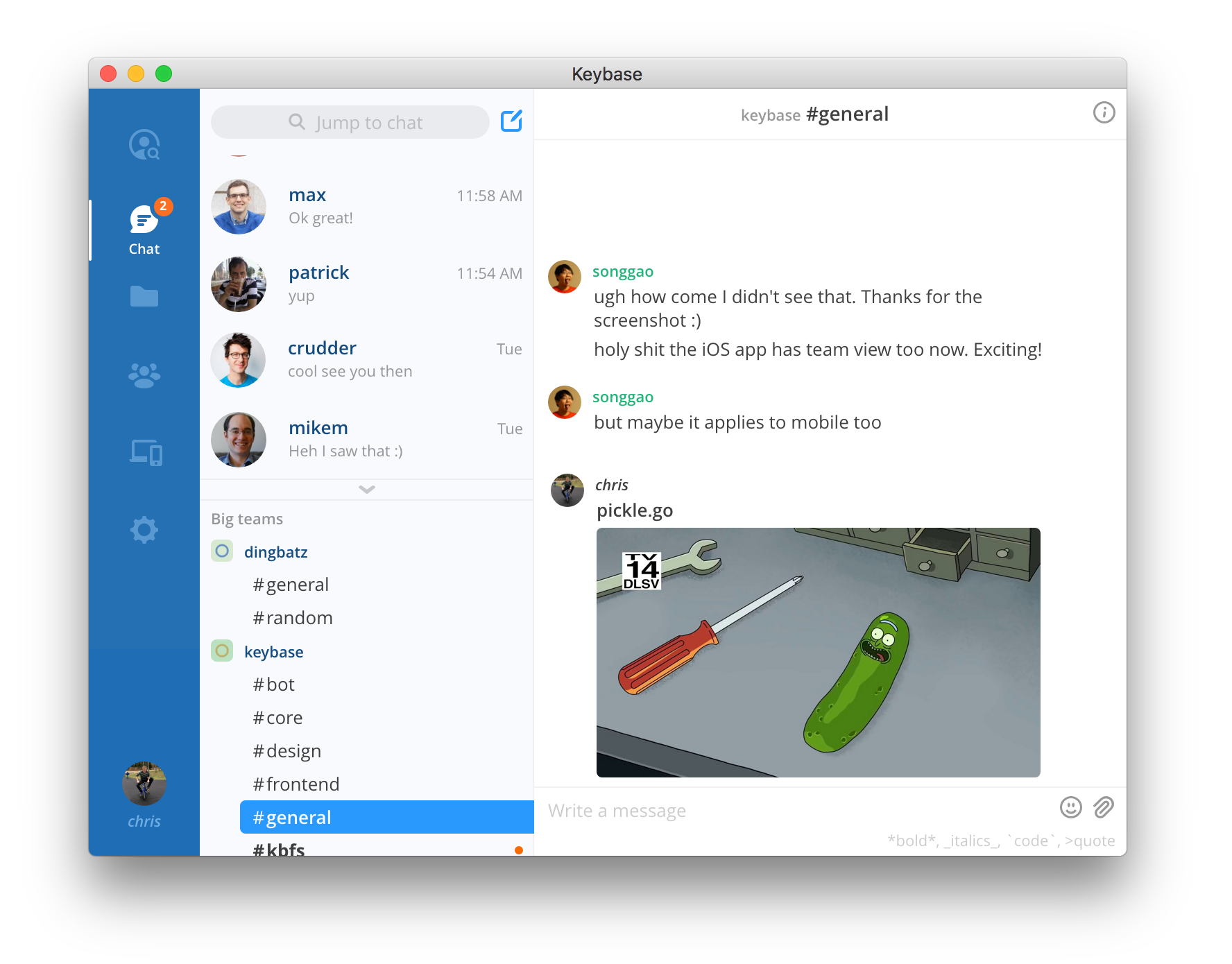 Keybase launches fully encrypted Slack-like communications tool — and it’s free