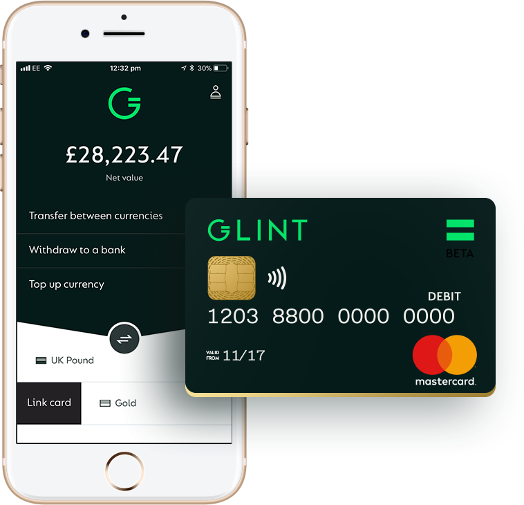 Fintech startup Glint de-cloaks to offer a multi-currency account and card that supports spending gold
