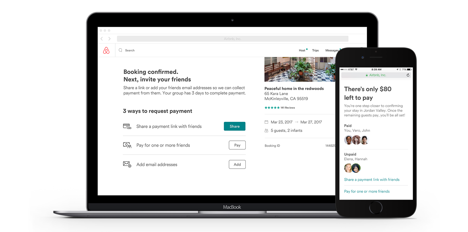Airbnb launches payment splitting for group trips
