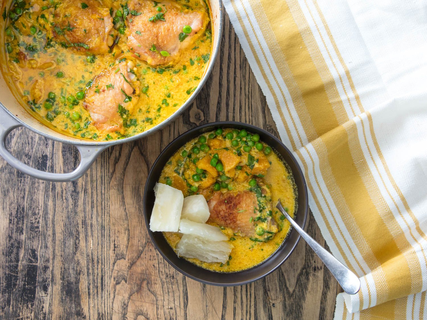 Coconut- and Ají Amarillo–Braised Chicken