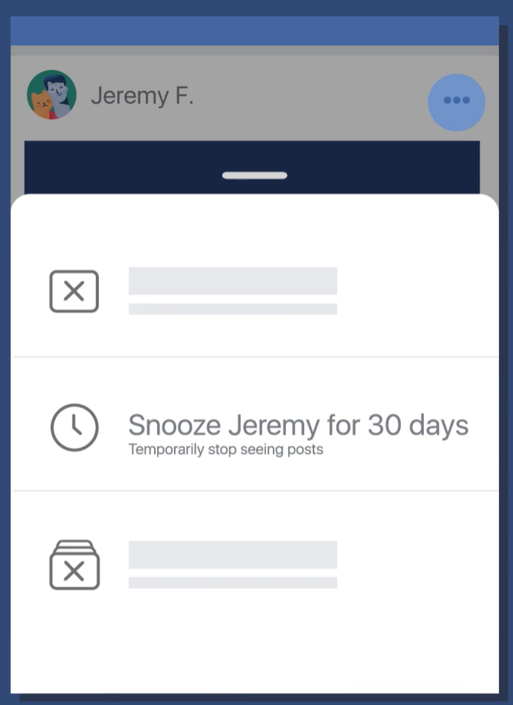 Facebook adds a Snooze button for muting people, groups and Pages for 30 days