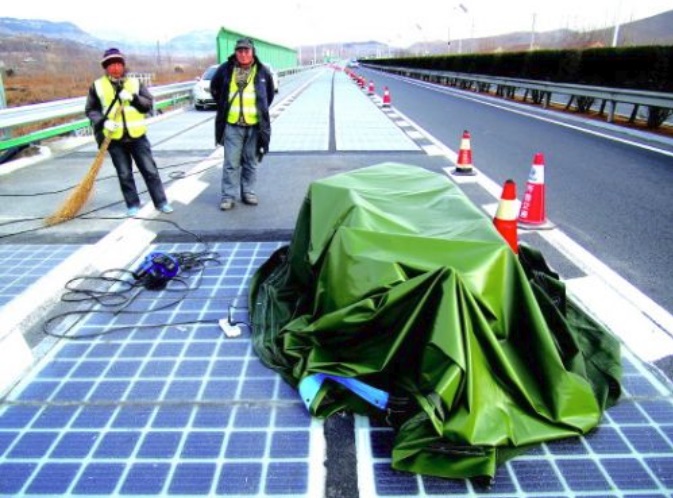 Someone stole a piece of China’s new solar panel-paved road less than a week after it opened
