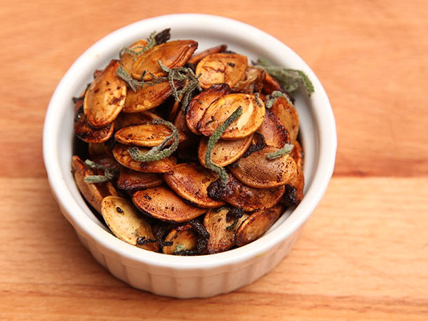 Roasted Pumpkin Seeds With Brown Butter and Sage
