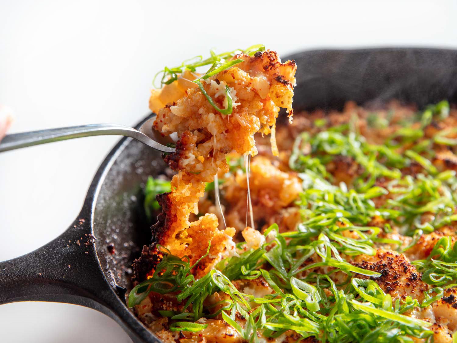 Crispy Cheese- and Kimchi-Topped Skillet Rice